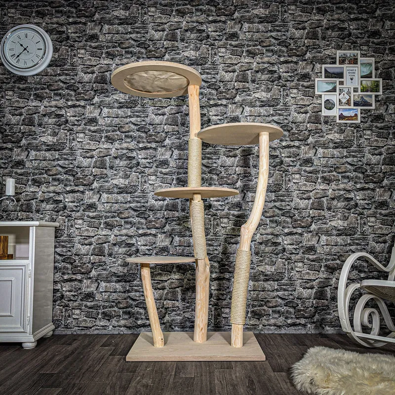Naturkratzbaum 2541 Kratzbaum Natur Holz Design 169 cm hoch