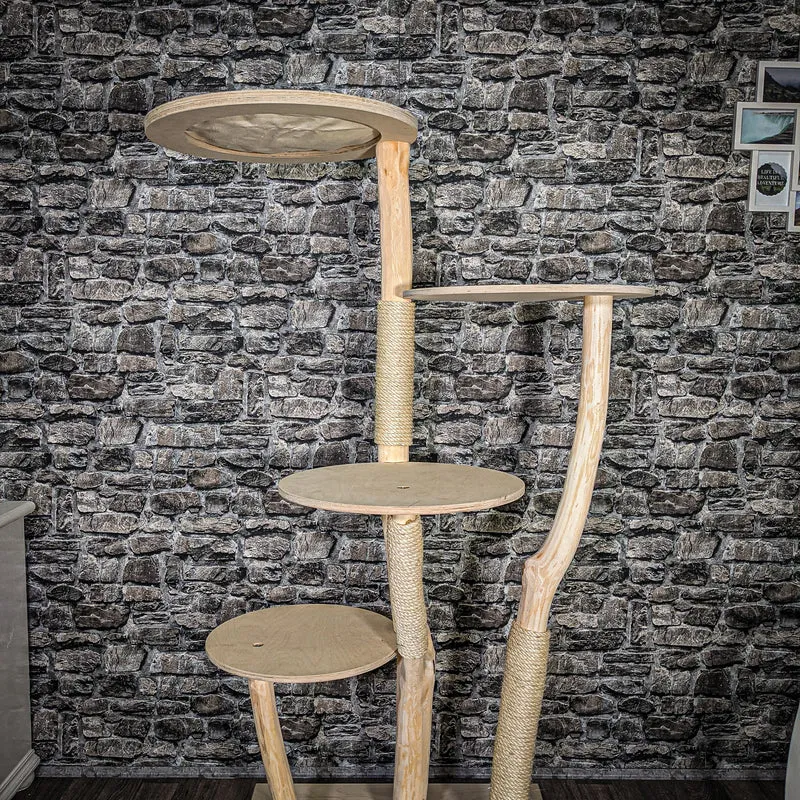 Naturkratzbaum 2541 Kratzbaum Natur Holz Design 169 cm hoch