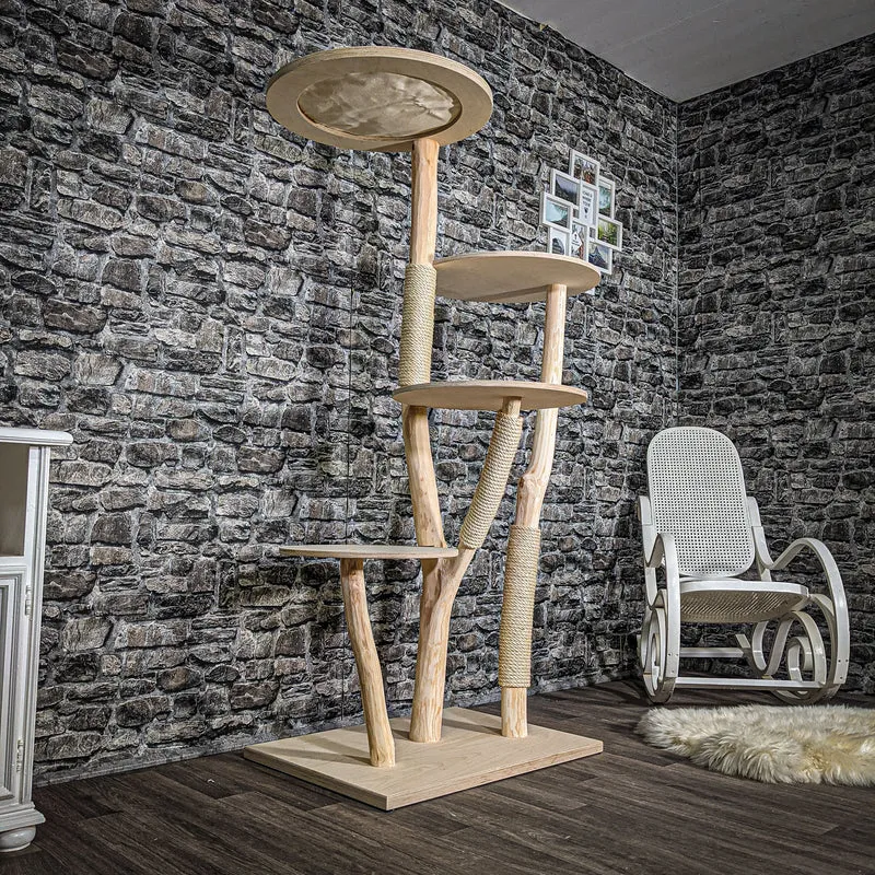 Naturkratzbaum 2541 Kratzbaum Natur Holz Design 169 cm hoch