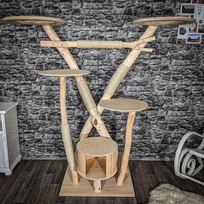Naturkratzbaum 2540 Kratzbaum Natur Holz Design 172 cm hoch
