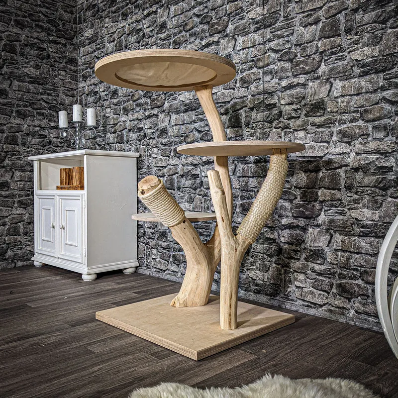 Naturkratzbaum 2539 Kratzbaum Natur Holz Design 105 cm hoch