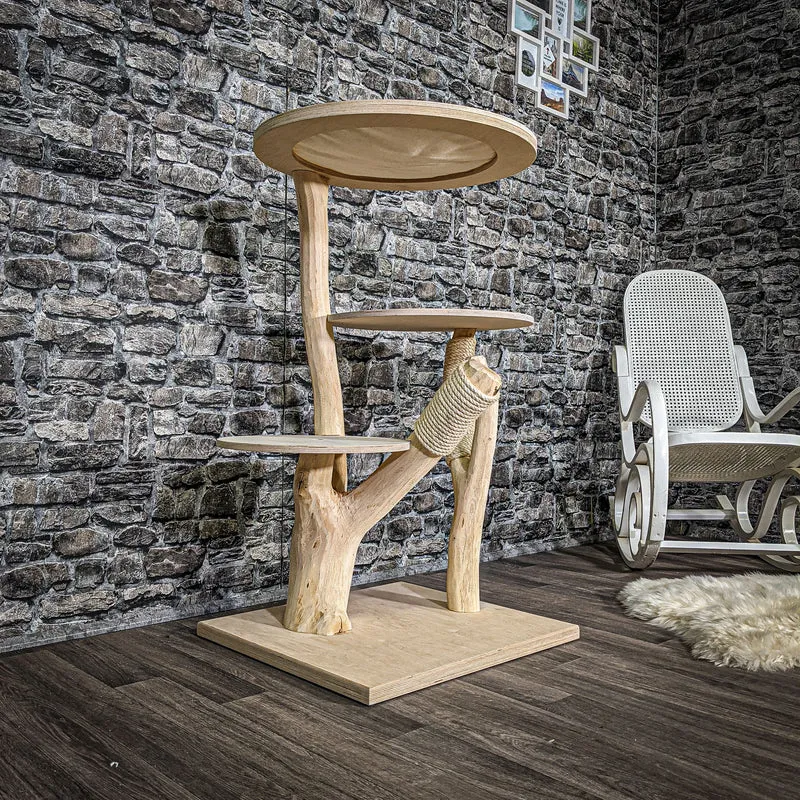 Naturkratzbaum 2539 Kratzbaum Natur Holz Design 105 cm hoch