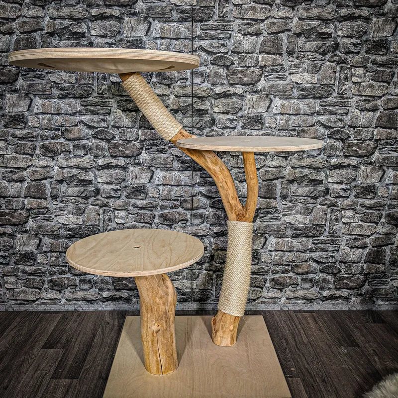 Naturkratzbaum 2537 Kratzbaum Natur Holz Design 112 cm hoch