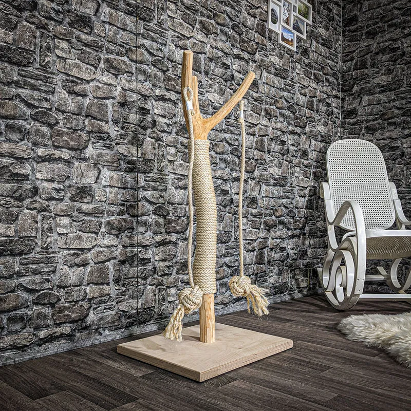 Kratzstamm 2536 Natur Holz Design Kratzbaum 100 cm hoch Naturkratzbaum