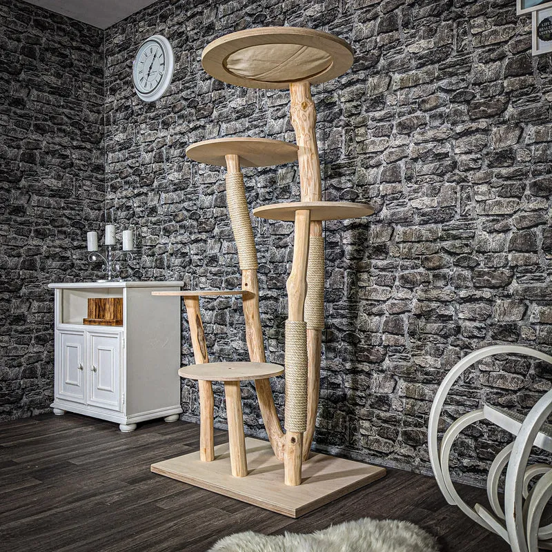 Naturkratzbaum 2533 Kratzbaum Natur Holz Design 162 cm hoch