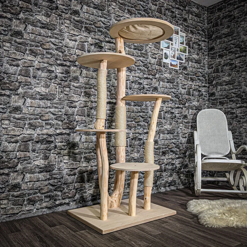 Naturkratzbaum 2533 Kratzbaum Natur Holz Design 162 cm hoch