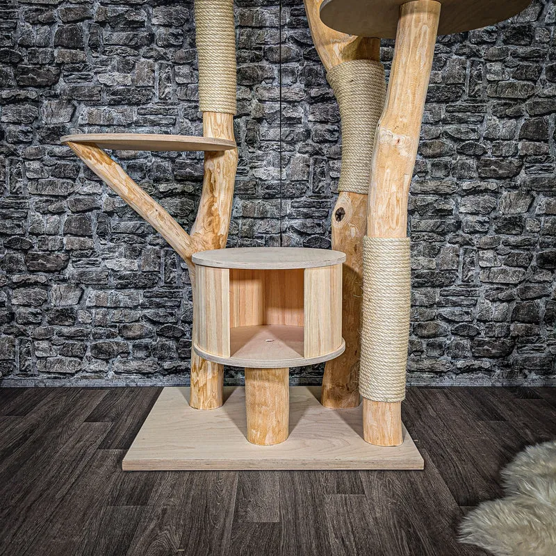 Naturkratzbaum 2532 Kratzbaum Natur Holz Design 203 cm hoch