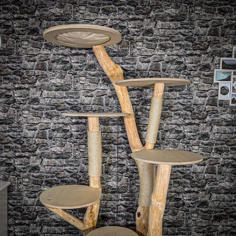 Naturkratzbaum 2532 Kratzbaum Natur Holz Design 203 cm hoch