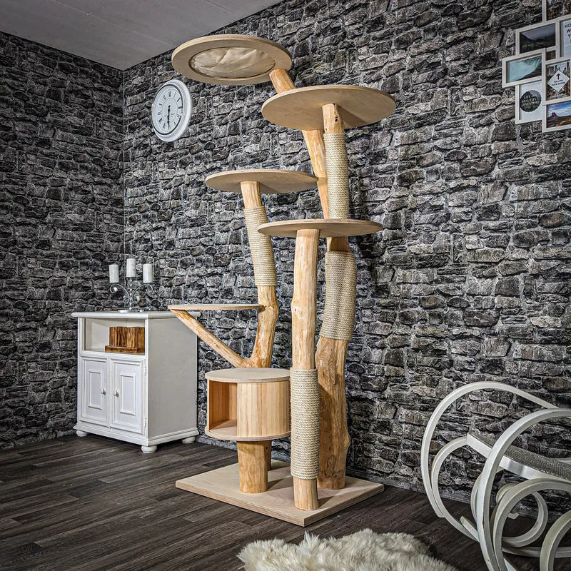 Naturkratzbaum 2532 Kratzbaum Natur Holz Design 203 cm hoch