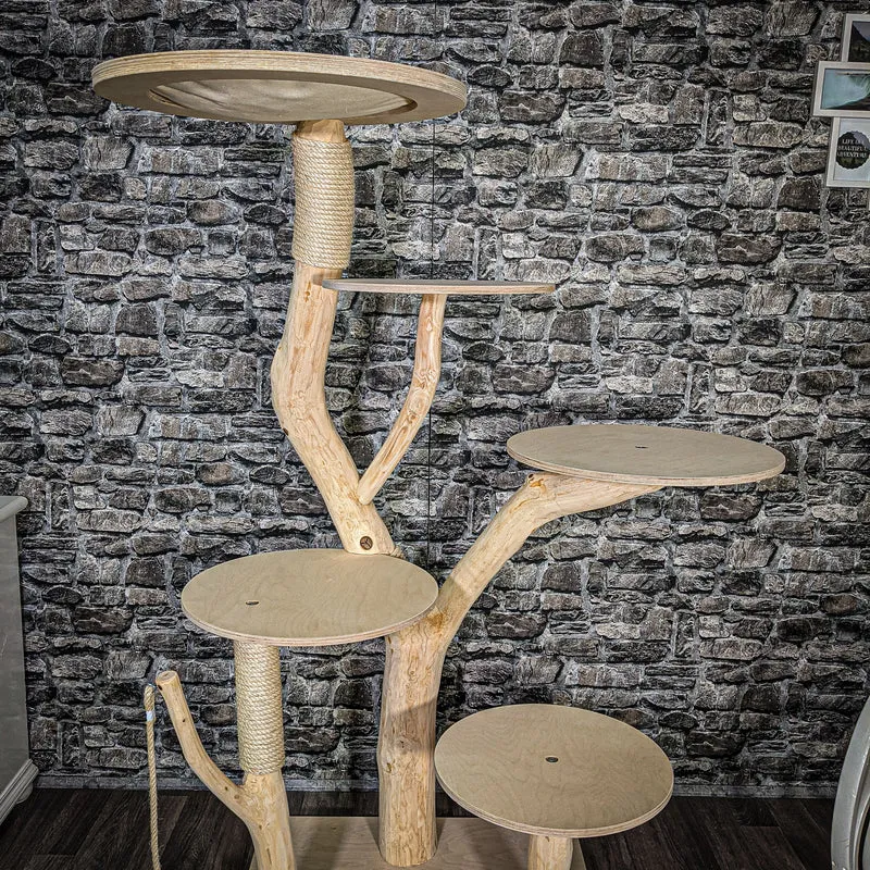 Naturkratzbaum 2531 Kratzbaum Natur Holz Design 165 cm hoch
