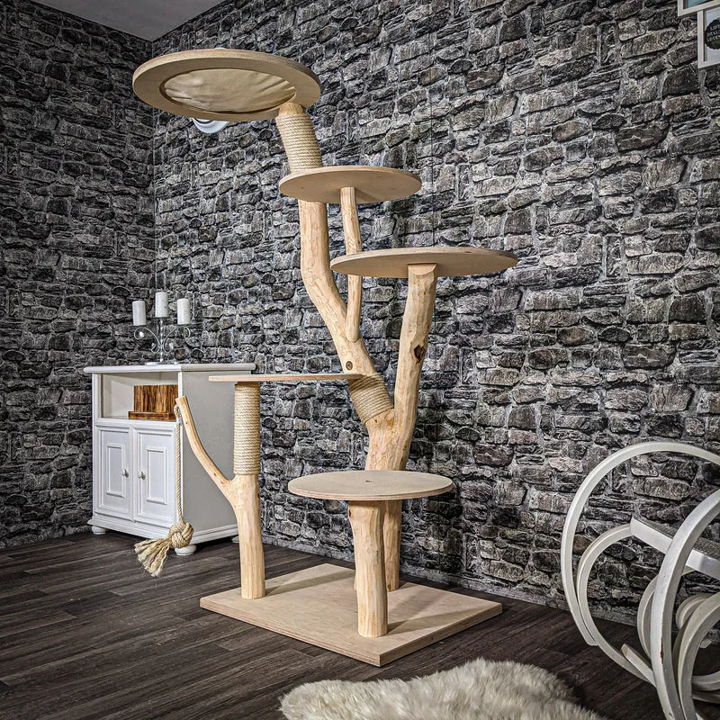 Naturkratzbaum 2531 Kratzbaum Natur Holz Design 165 cm hoch