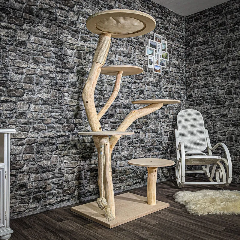 Naturkratzbaum 2531 Kratzbaum Natur Holz Design 165 cm hoch