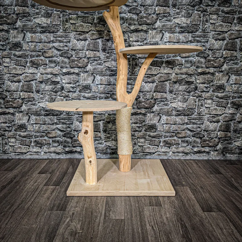 Naturkratzbaum 2504 Kratzbaum Natur Holz Design 115 cm hoch