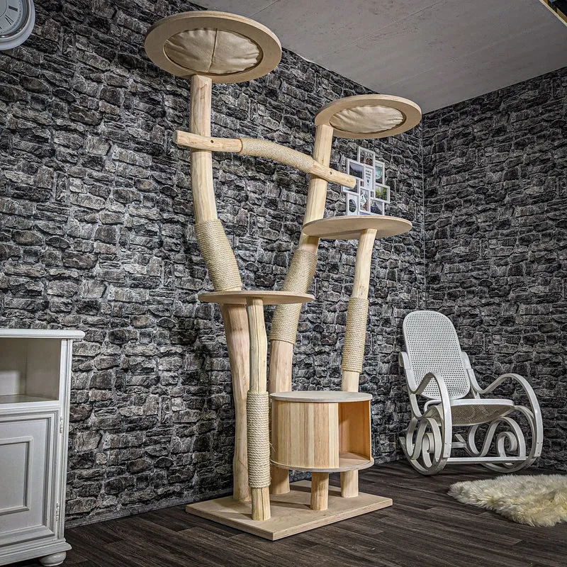 Naturkratzbaum 2505 Kratzbaum Natur Holz Design 200 cm hoch