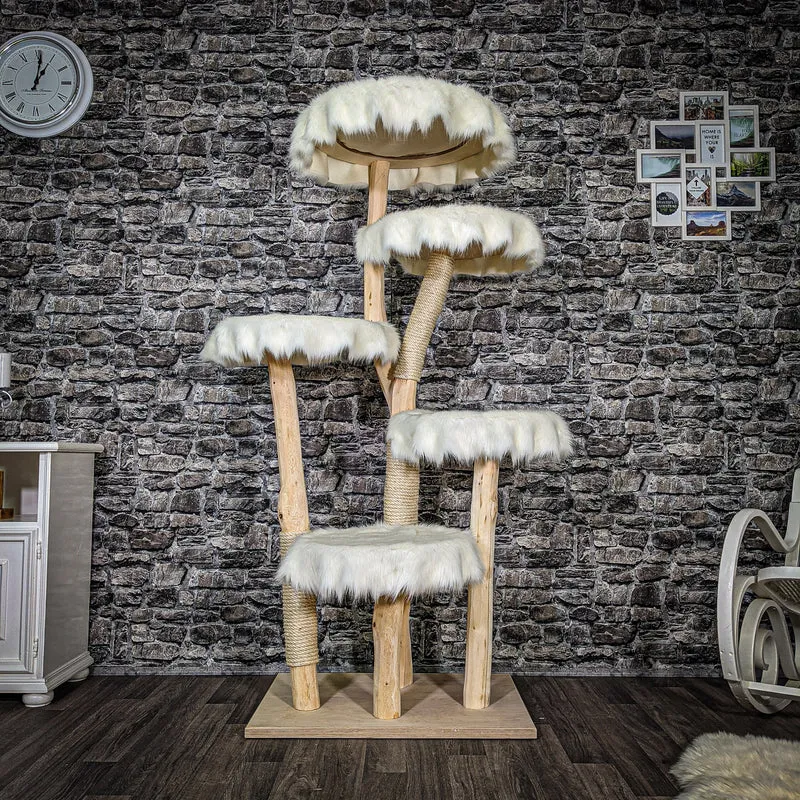 Naturkratzbaum 2506 Kratzbaum Natur Holz Design 174 cm hoch
