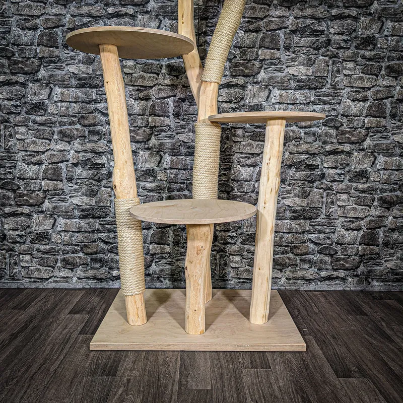 Naturkratzbaum 2506 Kratzbaum Natur Holz Design 174 cm hoch