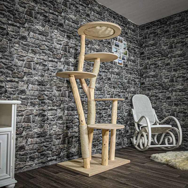 Naturkratzbaum 2506 Kratzbaum Natur Holz Design 174 cm hoch