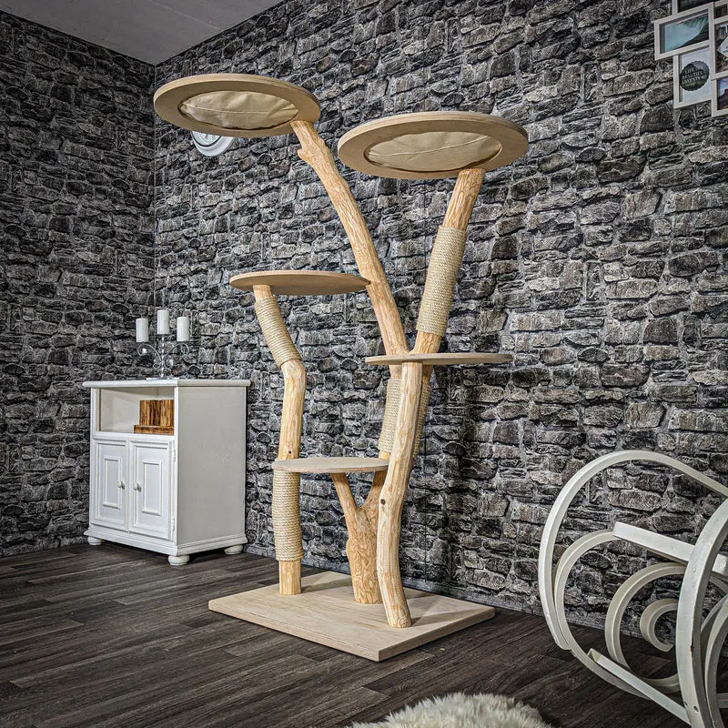 Naturkratzbaum 2507 Kratzbaum Natur Holz Design 174 cm hoch