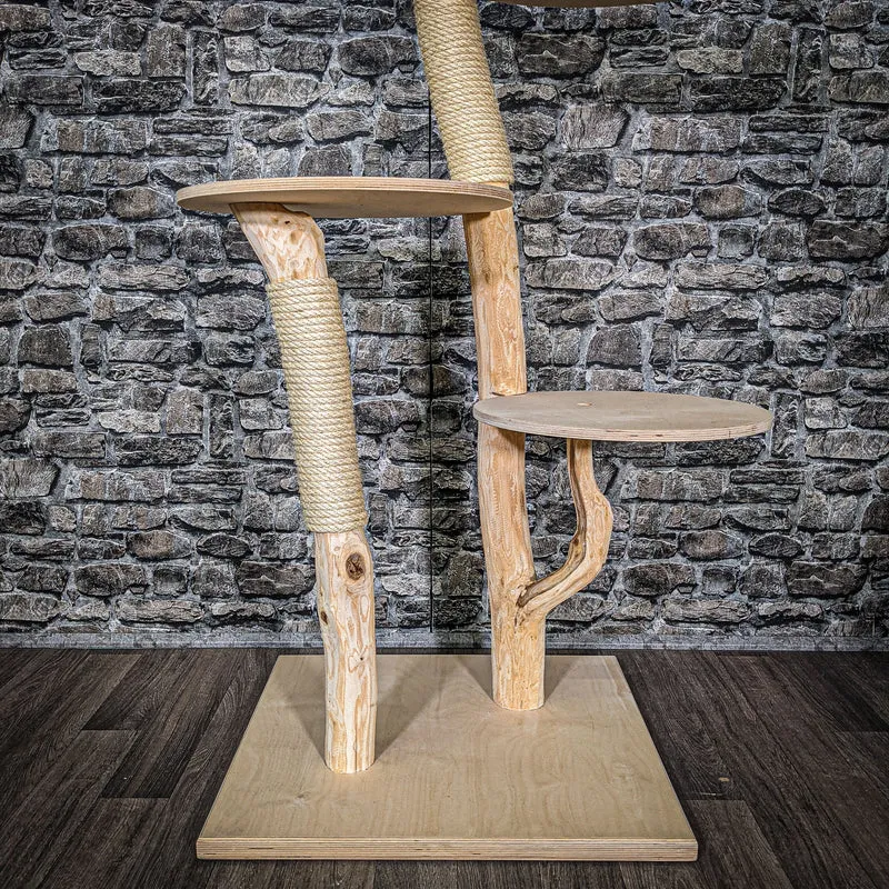 Naturkratzbaum 2508 Kratzbaum Natur Holz Design 116 cm hoch