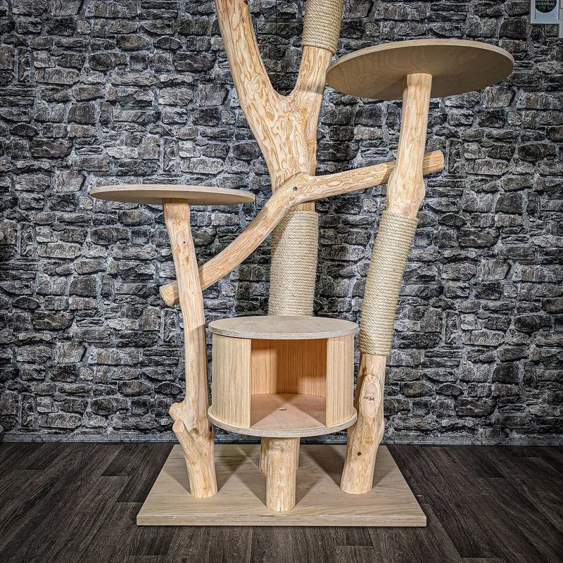 Naturkratzbaum 2511 Kratzbaum Natur Holz Design 190 cm hoch