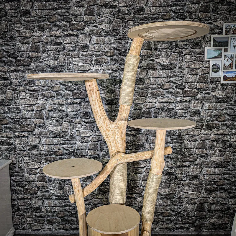 Naturkratzbaum 2511 Kratzbaum Natur Holz Design 190 cm hoch
