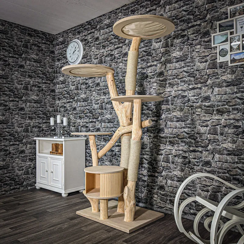 Naturkratzbaum 2511 Kratzbaum Natur Holz Design 190 cm hoch