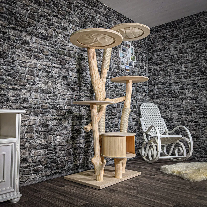 Naturkratzbaum 2511 Kratzbaum Natur Holz Design 190 cm hoch