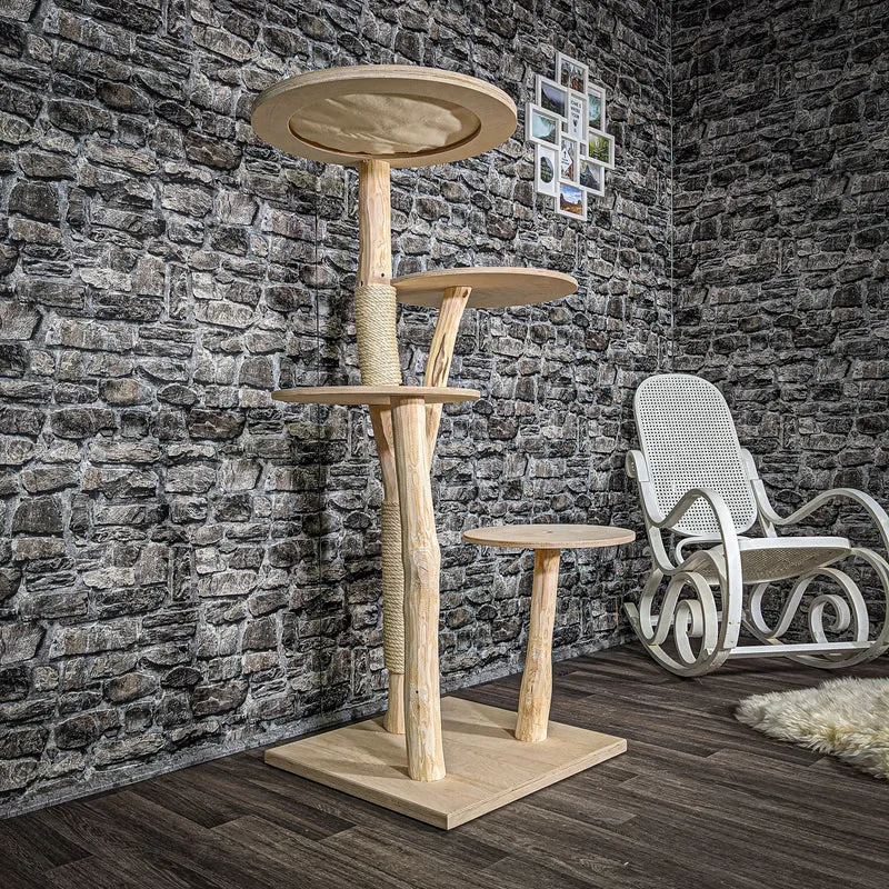 Naturkratzbaum 2512 Kratzbaum Natur Holz Design 145 cm hoch