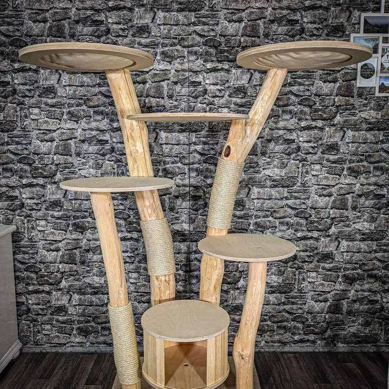 Naturkratzbaum 2513 Kratzbaum Natur Holz Design 165 cm hoch
