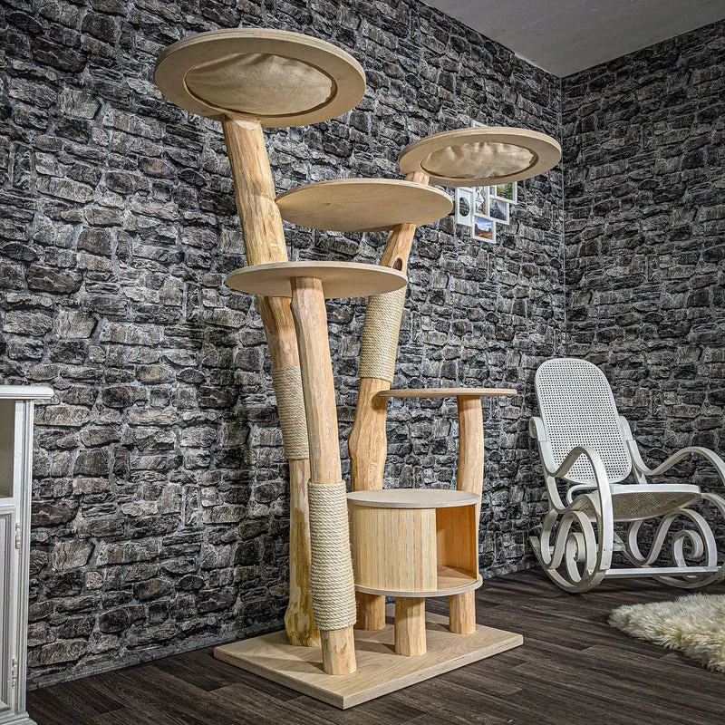 Naturkratzbaum 2513 Kratzbaum Natur Holz Design 165 cm hoch