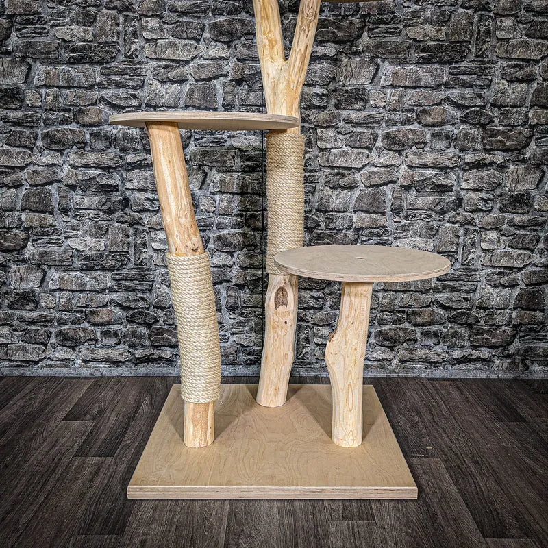Naturkratzbaum 2514 Kratzbaum Natur Holz Design 146 cm hoch