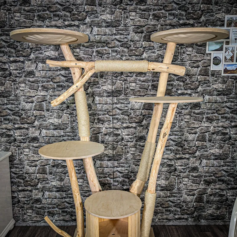 Naturkratzbaum 2516 Kratzbaum Natur Holz Design 180 cm hoch