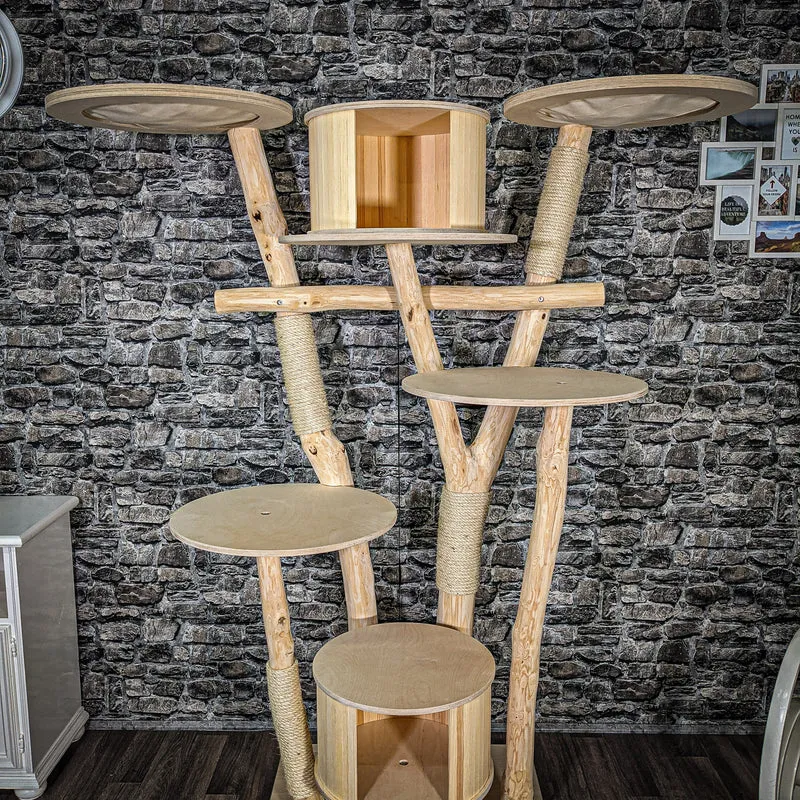 Naturkratzbaum 2518 Kratzbaum Natur Holz Design 190 cm hoch