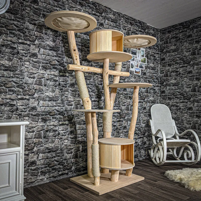 Naturkratzbaum 2518 Kratzbaum Natur Holz Design 190 cm hoch