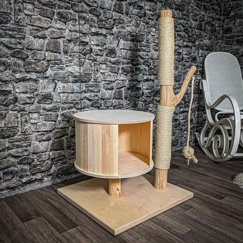Naturkratzbaum 2520 Kratzbaum Natur Holz Design 113 cm hoch