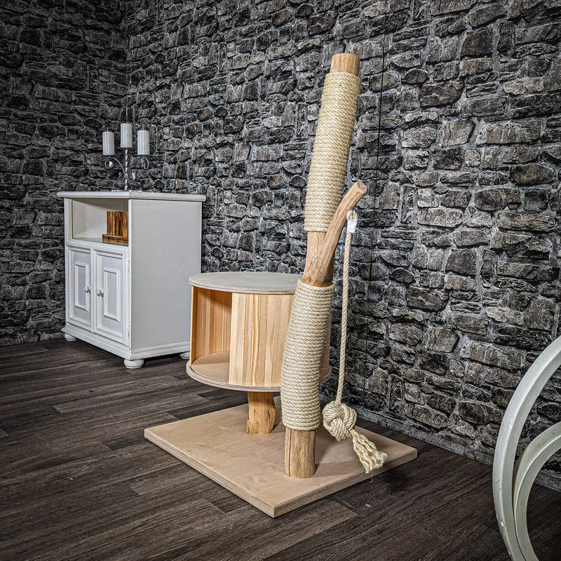 Naturkratzbaum 2520 Kratzbaum Natur Holz Design 113 cm hoch
