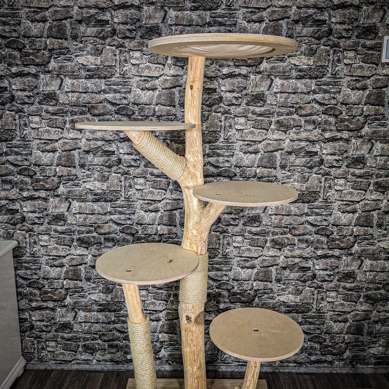 Naturkratzbaum 2521 Kratzbaum Natur Holz Design 175 cm hoch