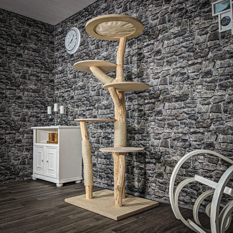 Naturkratzbaum 2521 Kratzbaum Natur Holz Design 175 cm hoch