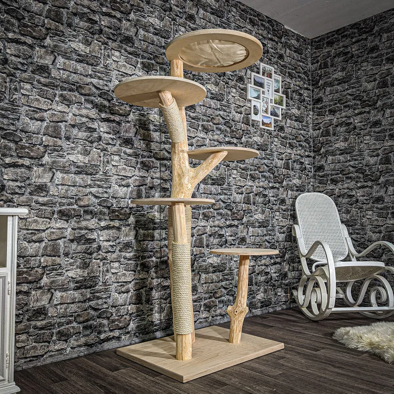 Naturkratzbaum 2521 Kratzbaum Natur Holz Design 175 cm hoch