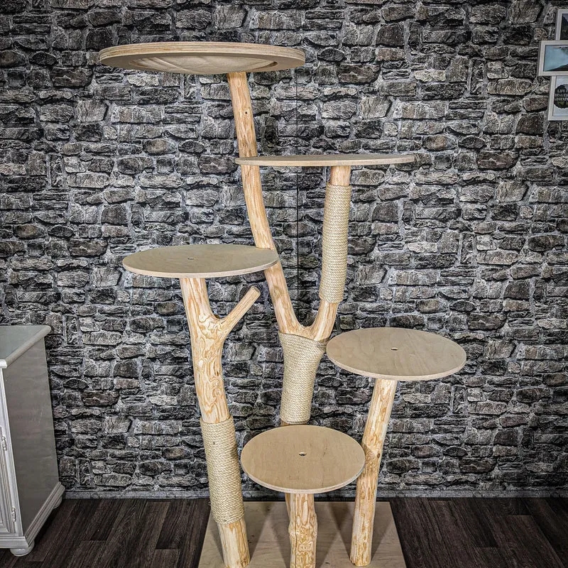 Naturkratzbaum 2525 Kratzbaum Natur Holz Design 175 cm hoch