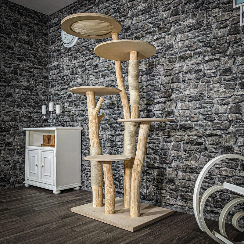 Naturkratzbaum 2525 Kratzbaum Natur Holz Design 175 cm hoch