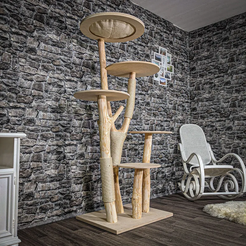 Naturkratzbaum 2525 Kratzbaum Natur Holz Design 175 cm hoch