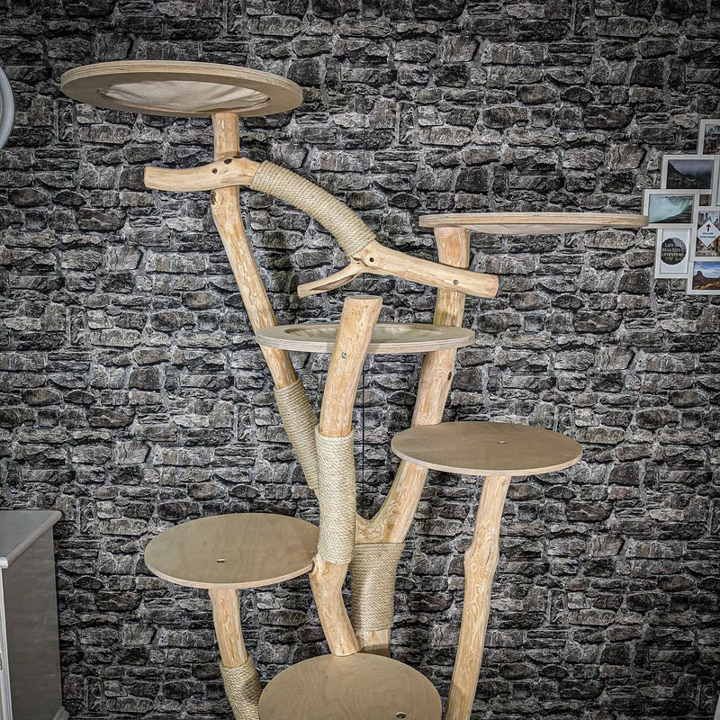 Naturkratzbaum 2526 Kratzbaum Natur Holz Design 205 cm hoch
