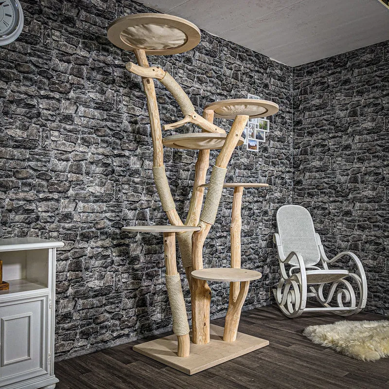 Naturkratzbaum 2526 Kratzbaum Natur Holz Design 205 cm hoch