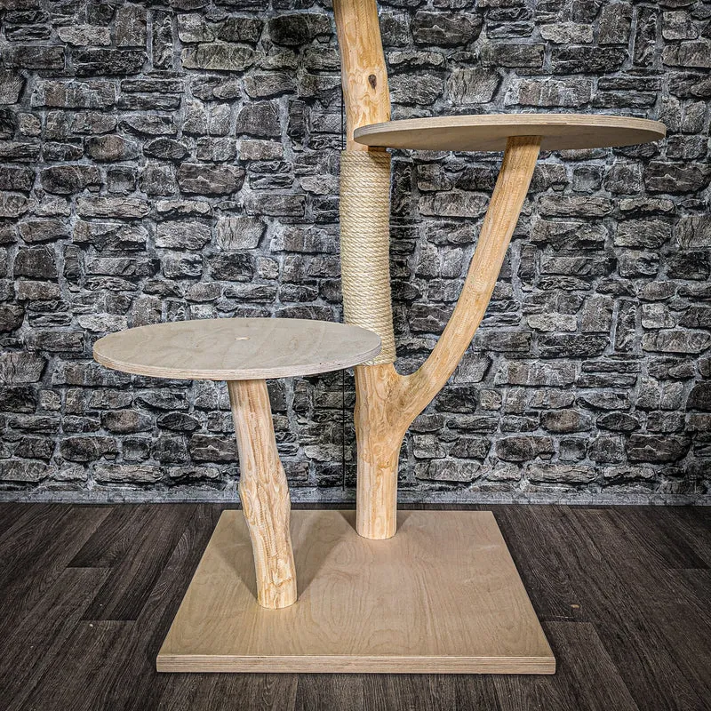 Naturkratzbaum 2528 Kratzbaum Natur Holz Design 117 cm hoch
