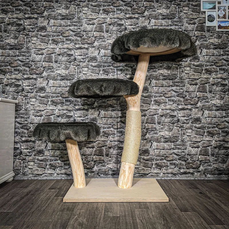 Naturkratzbaum 2503 Kratzbaum Natur Holz Design 123 cm hoch