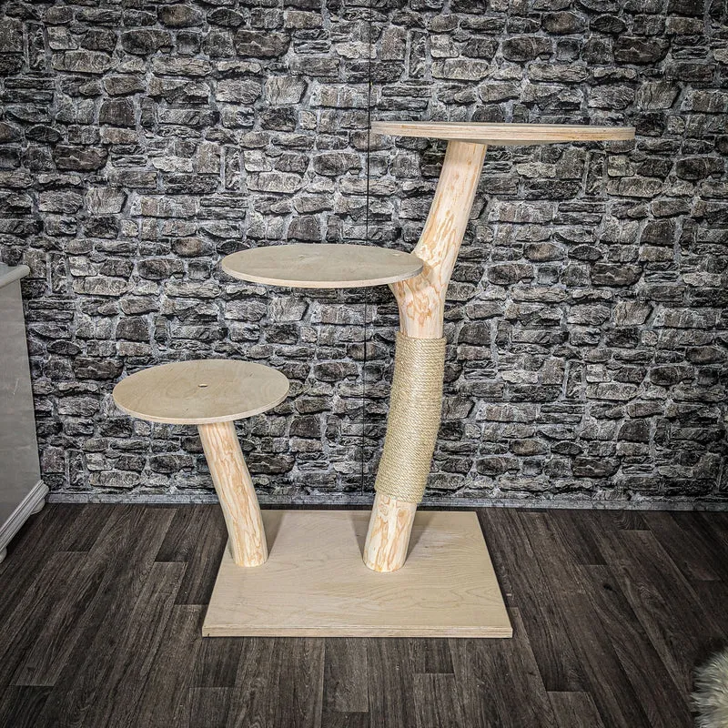 Naturkratzbaum 2503 Kratzbaum Natur Holz Design 123 cm hoch