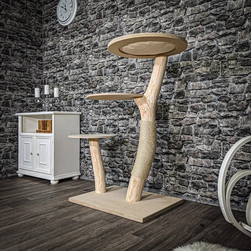 Naturkratzbaum 2503 Kratzbaum Natur Holz Design 123 cm hoch