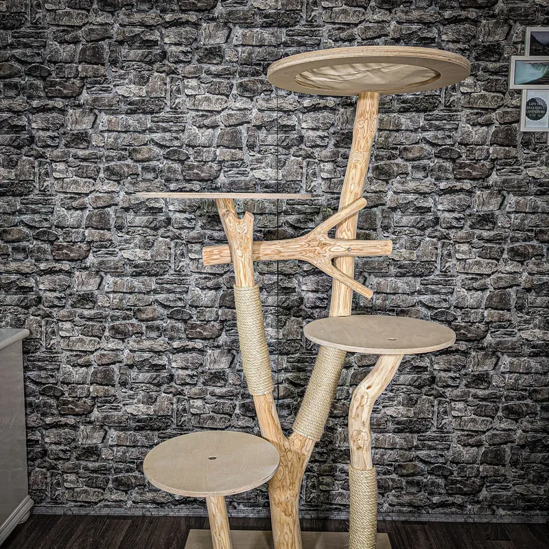 Naturkratzbaum 2498 Kratzbaum Natur Holz Design 168 cm hoch
