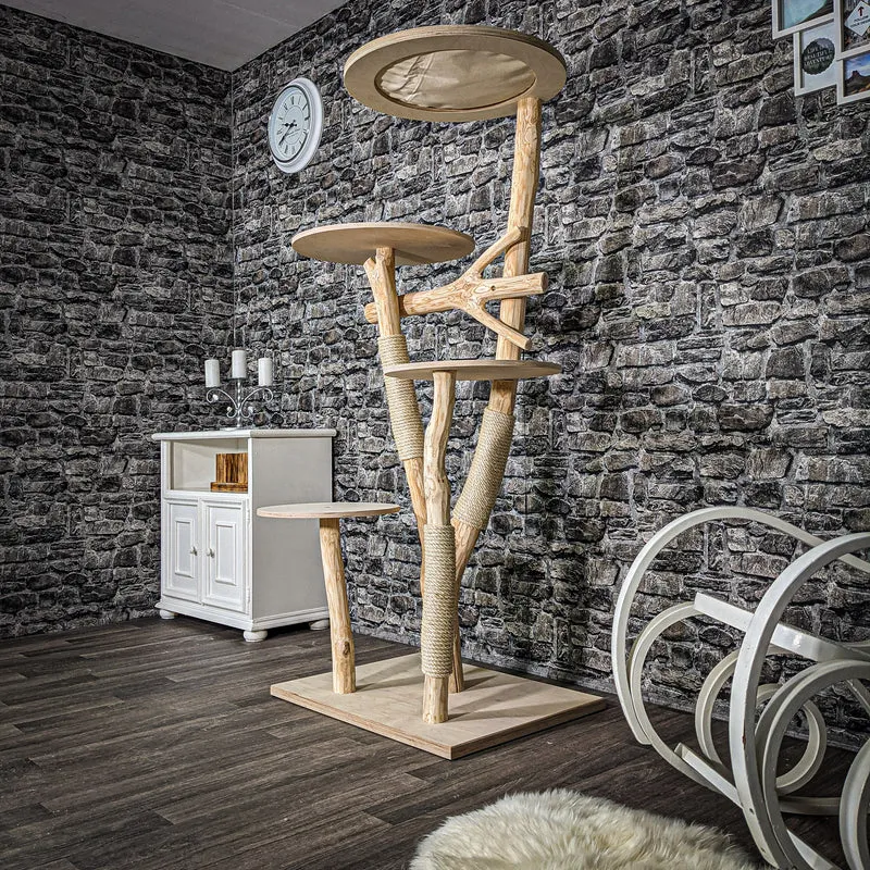 Naturkratzbaum 2498 Kratzbaum Natur Holz Design 168 cm hoch